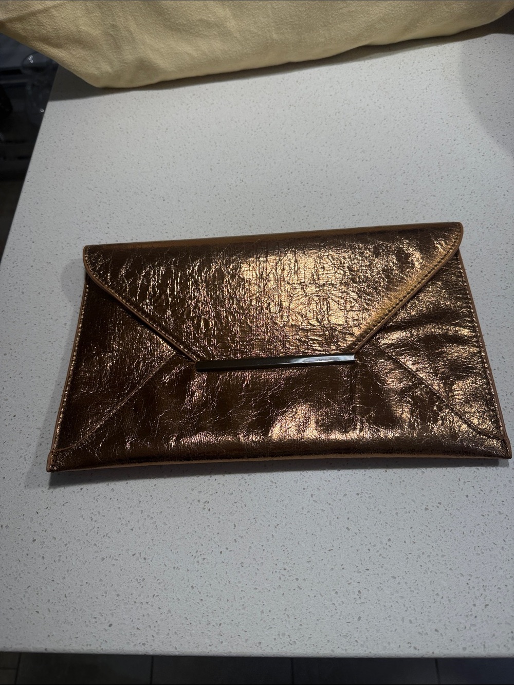 Metallic Bronze Envelope Clutch - Women